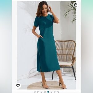 Naggoo Women's Short Sleeve Split Maxi Dress with Pockets. Brand new never worn.